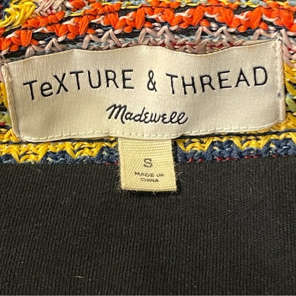 TEXTURE & THREAD by MADEWELL NWOT Tie Shoulder Tank‎ Top in Rainbow Crochet - Picture 7 of 9